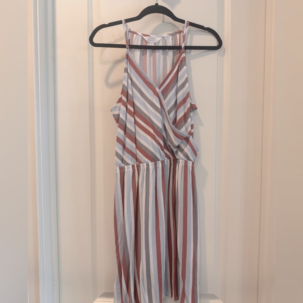 Market & Spruce Red and White Striped Dress